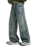 Acid Wash Beaded Studded Flared Baggy Jeans | Inflation Streetwear INFLATION
