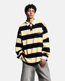 Retro Striped Rugby Polo Shirt | Inflation Streetwear
