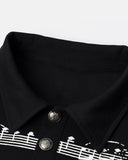 Music Graphic Layered Polo Shirt | Inflation Streetwear