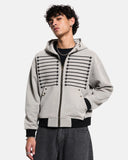 Star Trim Graphic Boxy Zip Up Hoodie | Inflation Streetwear