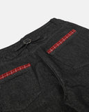 Plaid Patchwork Cinch Back Baggy Jeans | Inflation Streetwear
