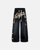 Puff Print Script Wide-Leg Sweatpants | Inflation Streetwear