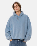 Distressed Hem Boxy Hoodie | Inflation Streetwear