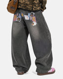 Retro Sticker Barrel Jeans | Inflation Streetwear