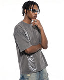 Boxy Script Graphic Washed T-Shirt | Inflation Streetwear INFLATION
