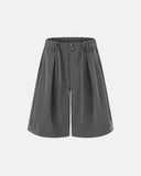wide leg shorts with double button closure