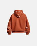 Distressed Star Boxy Zip Up Hoodie | Inflation Streetwear