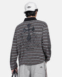 Cross Graphic Striped Polo Shirt | Inflation Streetwear