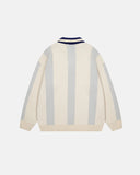 Retro Striped Polo Knit Sweater | Inflation Streetwear