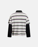 Retro Graphic Layered Polo T-Shirt | Inflation Streetwear