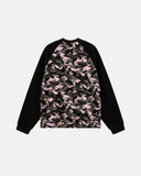 pink camo waffle raglan long sleeve t shirt color option