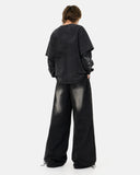 Monkey Wash Eyelet Wide Leg Sweatpants | Inflation Streetwear