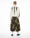Camo Cargo Longline Shorts | Inflation Streetwear