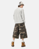 Distressed Camo Cargo Shorts | Inflation Streetwear