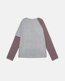 Lace-Up Layered Graphic Long Sleeve T-Shirt | Inflation Streetwear