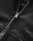 Faux Leather Hooded Bomber Jacket| Inflation Streetwear INFLATION