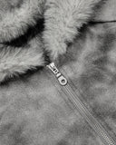 Suede Faux Fur Cotton Padded Jacket | Inflation Streetwear INFLATION