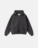 Acid Wash Double Zip Up Hoodies | Inflation Streetwear INFLATION