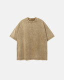Mock Neck Wax Washed T-Shirt | Inflation Streetwear INFLATION