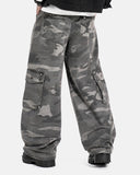 Studded Camo Wide Leg Cargo Pants | Inflation Streetwear