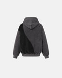 Washed Waffle Boxy Quarter Zip Hoodie | Inflation Streetwear