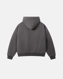 Gothic Rhinestone Washed Zip Up Hoodie | Inflation Streetwear