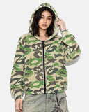 Camo Mega Zip Knit Sweater | Inflation Streetwear