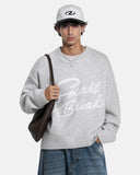 Script Letter Graphic Knit Sweater | Inflation Streetwear