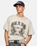 drop shoulder oversized tee outfit