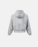 Metal Clasp Hooded Bomber Jacket | Inflation Streetwear