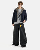 Washed Faux Fur Lined Worker Jacket | Inflation Streetwear