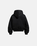 Camo Script Graphic Cropped Hoodie | Inflation Streetwear
