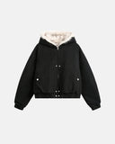 Faux Fur Lined Bomber Hooded Jacket | Inflation Streetwear INFLATION