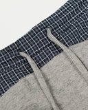 baggy sweatpants with contrast plaid panel