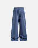 blue wide leg sweatpants product back view