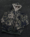 Camo Faux Fur Padded Hooded Jacket | INFLATION Streetwear INFLATION
