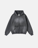 Monkey Wash Ripped Zip Up Hoodies | Inflation Streetwear INFLATION