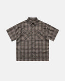 Plaid Script Embroidered Shirt | Inflation Streetwear INFLATION