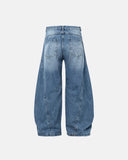 Acid Washed Distressed Barrel Jeans | Inflation Streetwear INFLATION