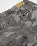Studded Camo Wide Leg Cargo Pants | Inflation Streetwear