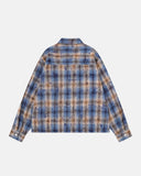 Letter Graphic Plaid Long-Sleeve Shirt | Inflation Streetwear