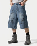 Washed Graffiti Longline Jorts | Inflation Streetwear INFLATION