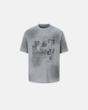 distressed wash waffle t shirt