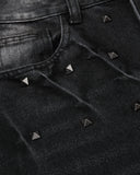 Studded Vintage Washed Wide Leg Jeans | Inflation Streetwear