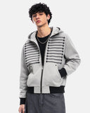 Star Trim Graphic Boxy Zip Up Hoodie | Inflation Streetwear