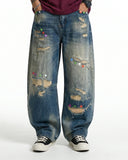 Distressed Button Barrel Jeans | Inflation Streetwear INFLATION