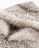 Leopard Faux Fur Lined Bomber Jacket | Inflation Streetwear INFLATION
