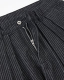 Vintage Pinstripe Pleated Barrel Jeans | Inflation Streetwear INFLATION