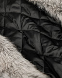Faux Fur Asymmetric Zip Padded Jacket | Inflation Streetwear