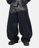 Raw Indigo Wash Wide Leg Jeans | Inflation Streetwear